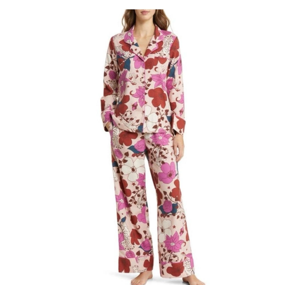 NWT Nordstrom Cozy Chic Print Flannel Pajamas S